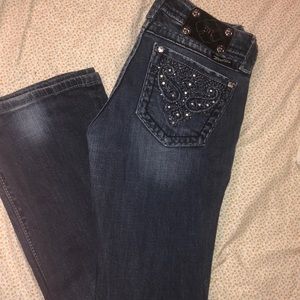 Miss Me Dark Blue Embellished Boot Cut Jeans